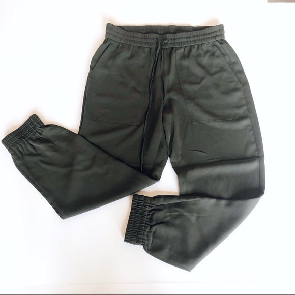 Ann Taylor Pants - Olive green tie up joggers by Ann Taylor size S